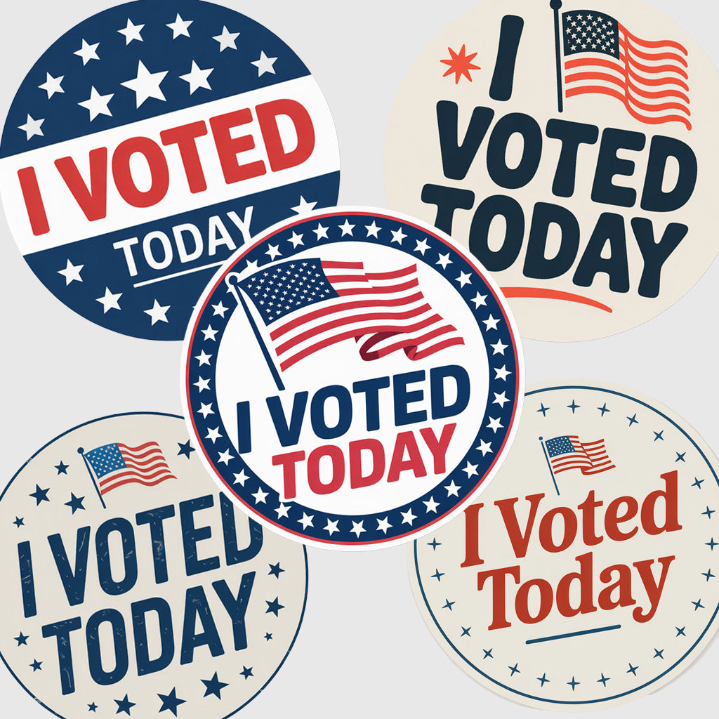 USA Mixed 'I Voted Today' Sticker Pack | Patriotic Voting Stickers